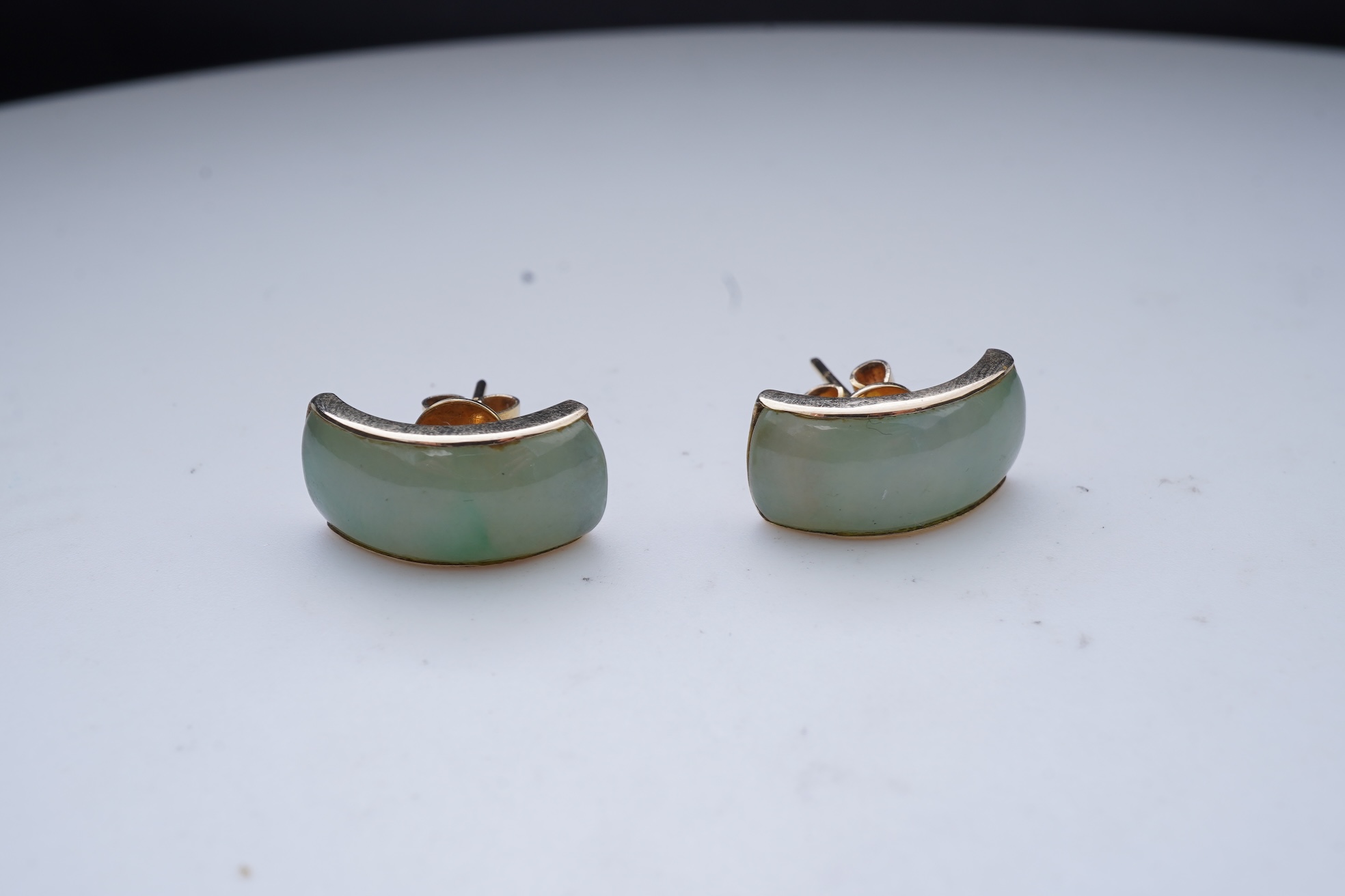 A pair of jadeite earrings